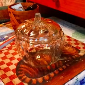 Dunkin Donuts  pumpkin glass collectible